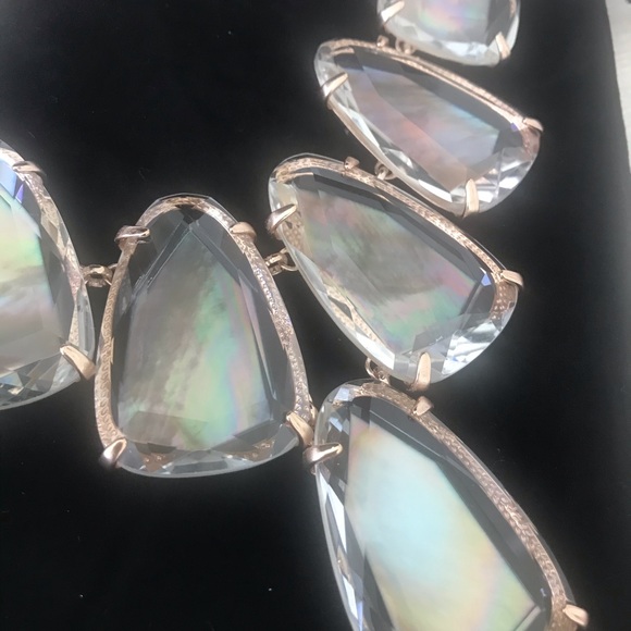 🚫Kendra Scott Harlow Necklace RoseGold/Brown MOP - Picture 8 of 9